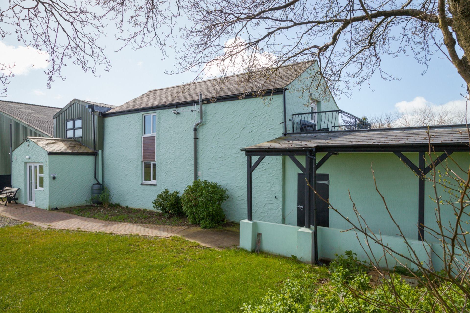 The Hayloft Studio at Rosehill Farm is a One of two apartments in a private location overlooking Douglas